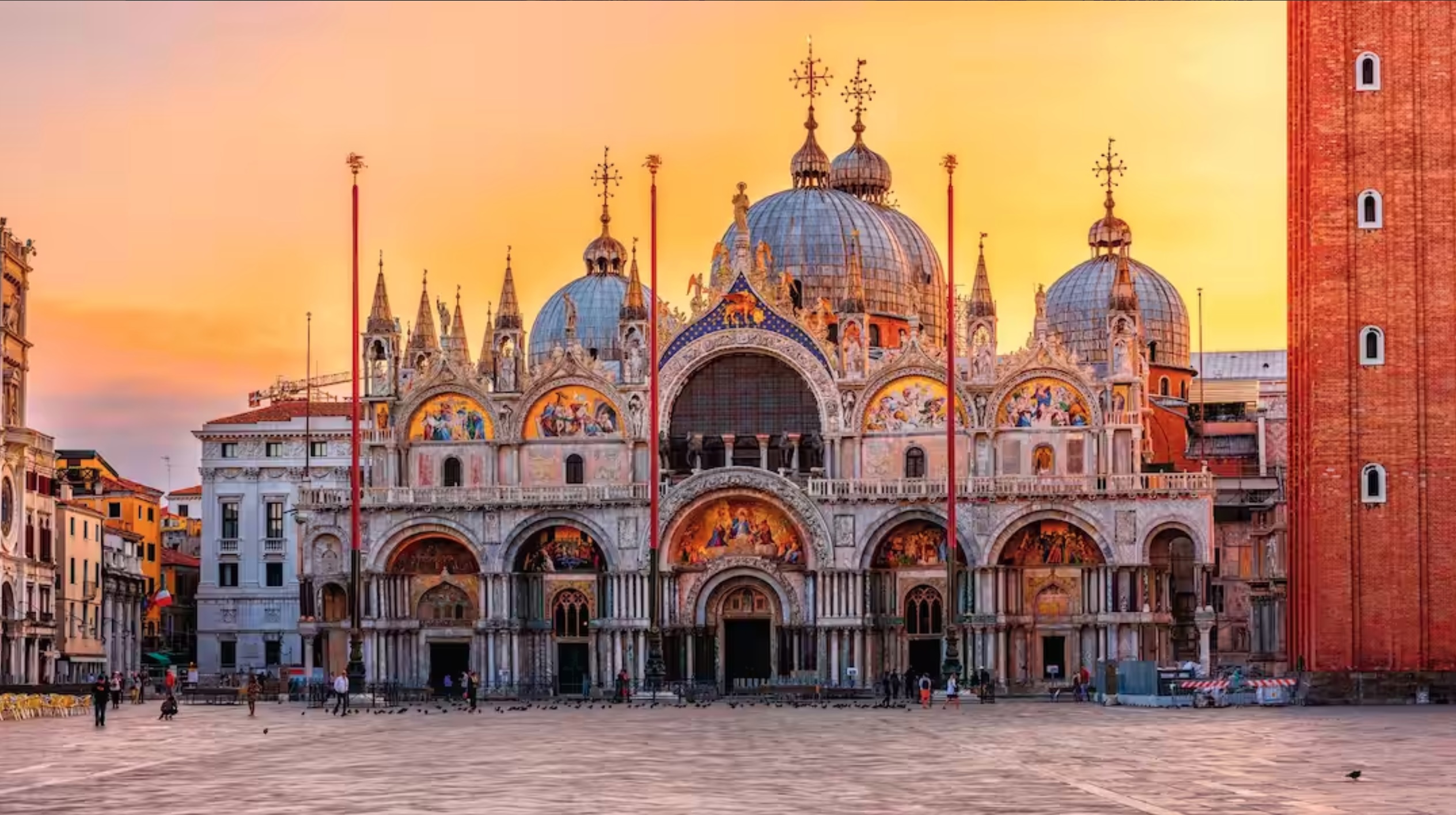 Basilica di San Marco and on piazza San Marco in Venice, Italy