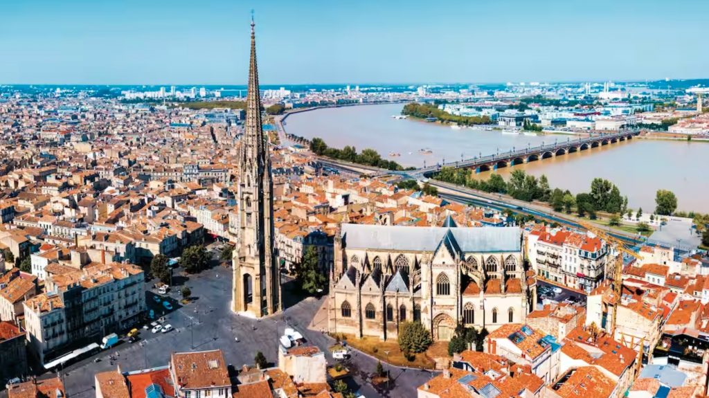 Bordeaux Cathedral Aerial View