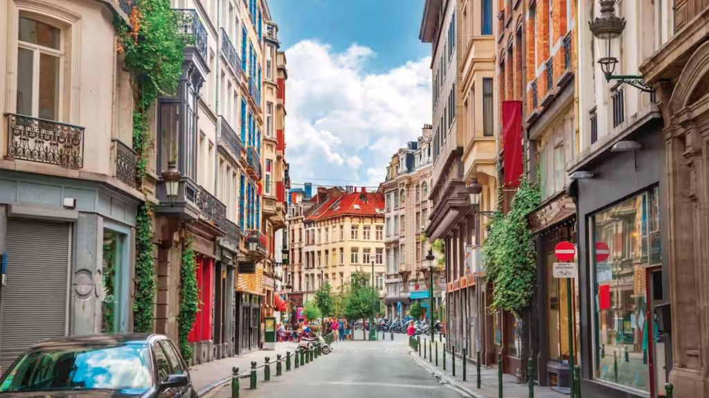 city street in Brussels