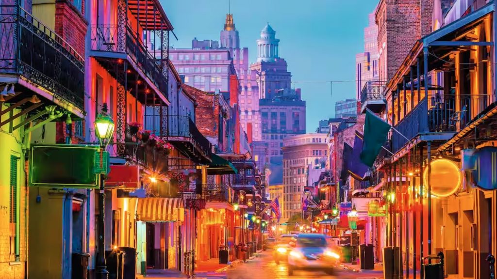 colourful view of street in New Orleans