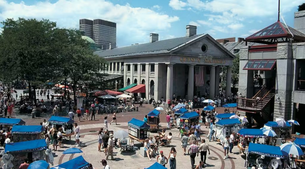 view of Quincy Market, Boston