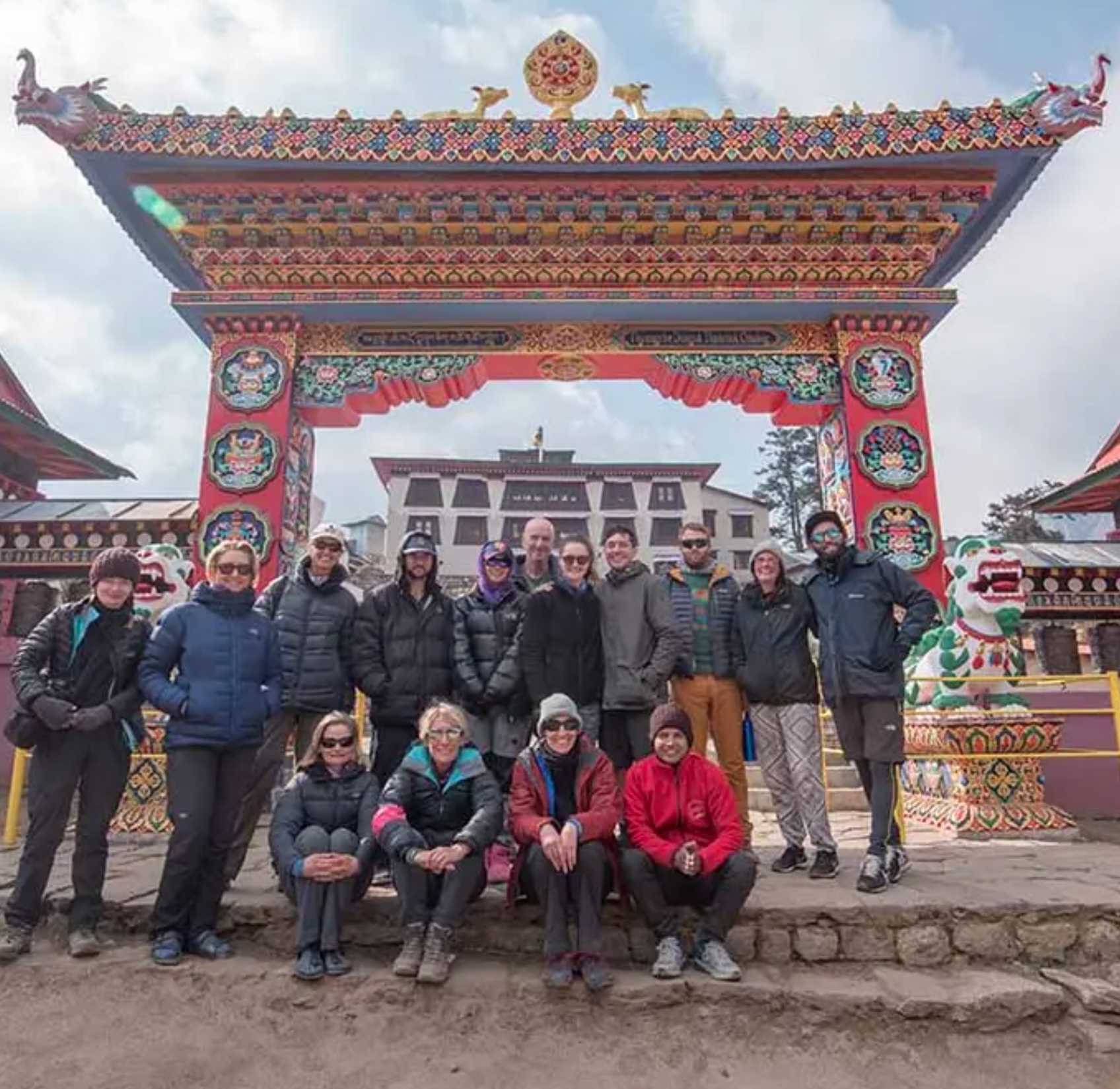 Group photo before embarking on Everest Base Camp expedition, Nepal