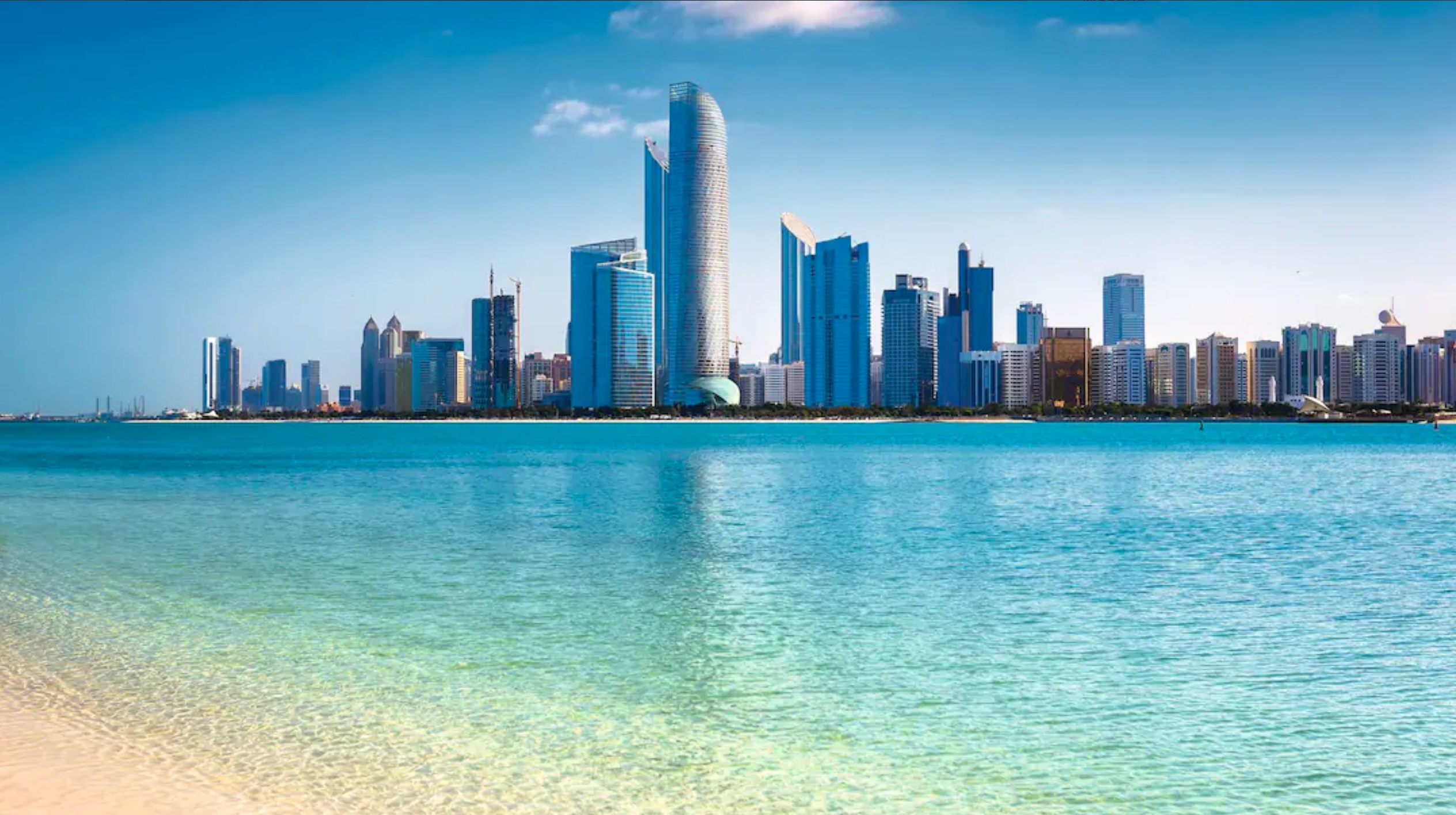 Abu Dhabi Cityscape from across the sea