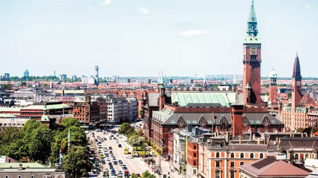aerial view of Copenhagen