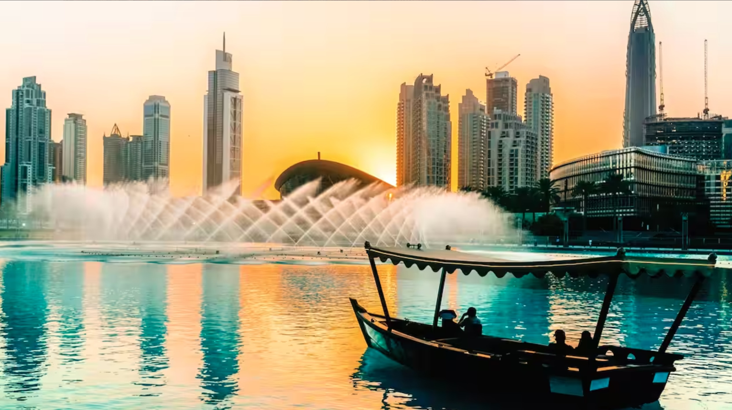 Why not take a boat trip to enjoy the Dubai fountain show at close quarters
