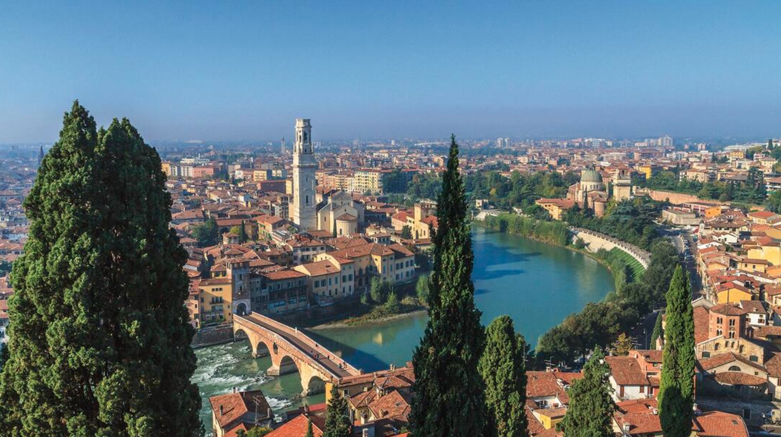 Overhead view of Verona city