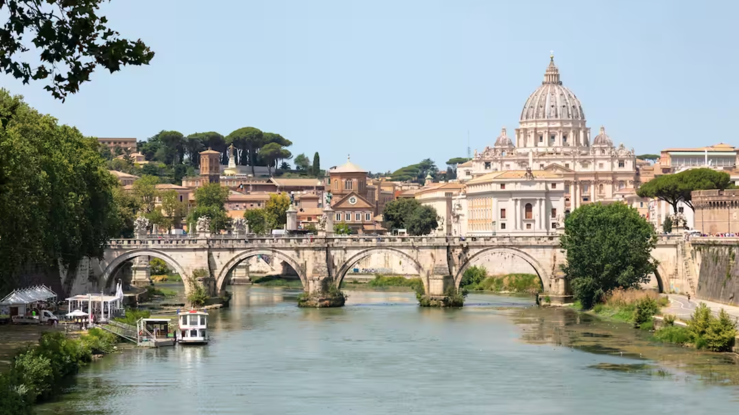 View of Vatican City from Ponte Umberto I bridge