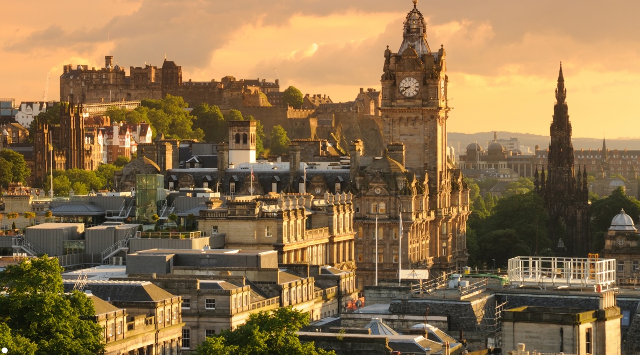 Edinburgh Castle Landscape - view from across the city